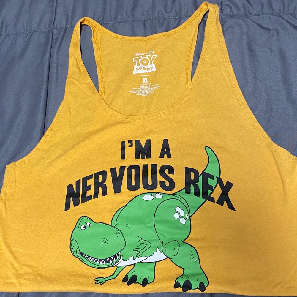 Disney Rex Yellow Racerback Women’s XL